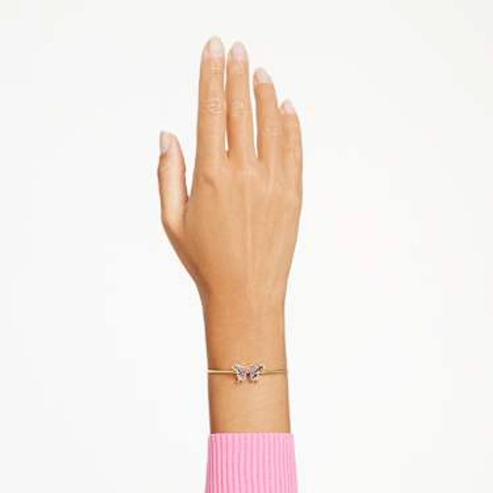 Idyllia bracelet, Butterfly, Multicolored, Gold-tone plated by SWAROVSKI