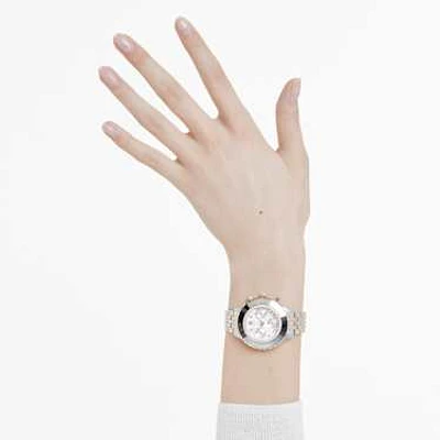 Octea chrono watch, Swiss Made, Metal bracelet, Rose gold tone, Mixed metal finish by SWAROVSKI