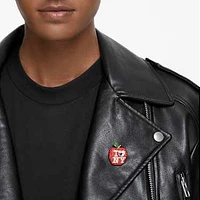 I LOVE NY tack pin, Red, Gold-tone plated by SWAROVSKI
