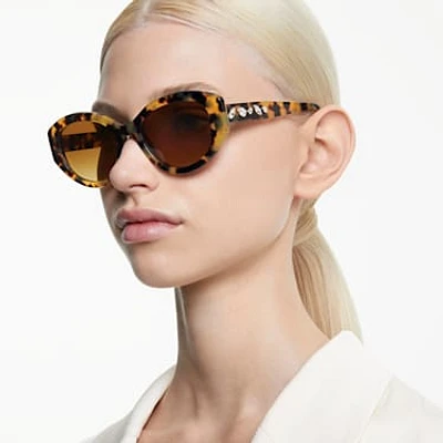 Sunglasses, Cat-Eye shape, SK6008, Brown by SWAROVSKI