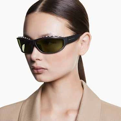 Sunglasses, Rectangular shape, SK6009, Grey by SWAROVSKI