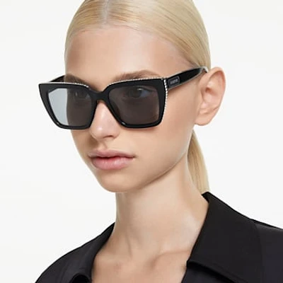 Sunglasses, Square shape, SK6013, Black by SWAROVSKI