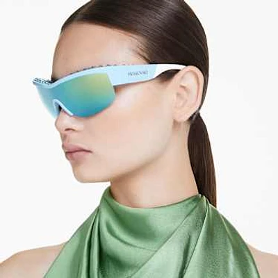 Sunglasses, Mask shape, SK1126, Blue by SWAROVSKI