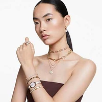 Meteora layered pendant, White, Gold-tone plated by SWAROVSKI