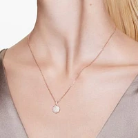 Meteora pendant, White, Rose gold-tone plated by SWAROVSKI