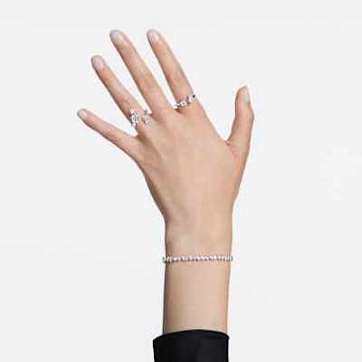 Galaxy Tennis bracelet, Lab-grown diamonds 5 ct tw, Mixed shapes, 14K white gold by SWAROVSKI