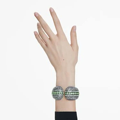 Sublima cuff, Round cut, Multicolored, Ruthenium plated by SWAROVSKI