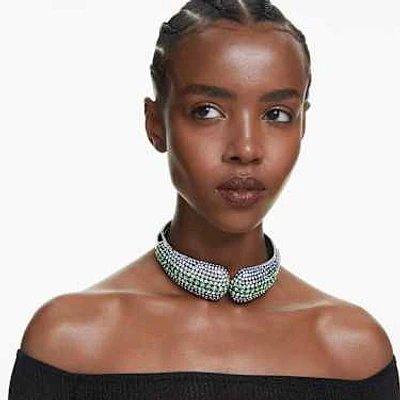 Sublima choker, Round cut, Multicolored, Ruthenium plated by SWAROVSKI