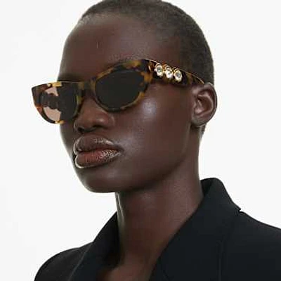 Sunglasses, Oval shape, SK6022, Brown by SWAROVSKI