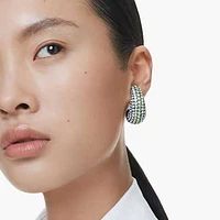 Sublima clip earrings, Round cut, Medium, Multicolored, Ruthenium plated by SWAROVSKI