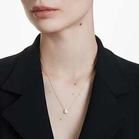 Eternity solitaire pendant, Lab-grown diamonds 1 ct tw, Round shape, 14K yellow gold by SWAROVSKI