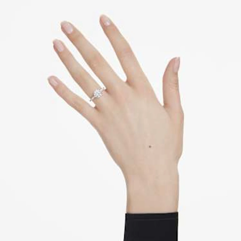 Eternity solitaire ring, Lab-grown diamonds 2.2 ct tw, Round shape, 14K white gold by SWAROVSKI