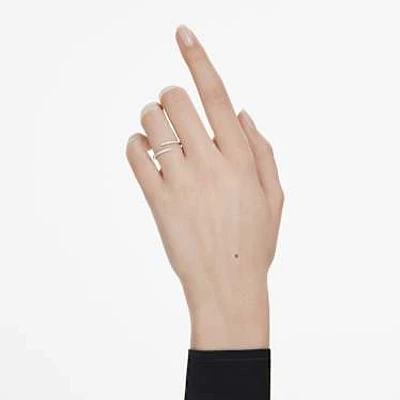 Eternity open band ring, Lab-grown diamonds 0.2 ct tw, Round shape, 14K white gold by SWAROVSKI