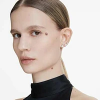 Eternity solitaire stud earrings, Lab-grown diamonds 0.5 ct tw, Round shape, 14K white gold by SWAROVSKI
