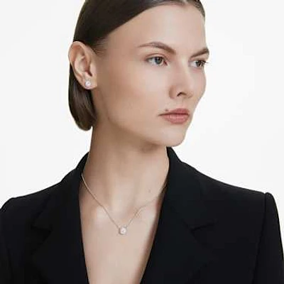 Eternity halo stud earrings, Lab-grown diamonds ct tw, Round shape