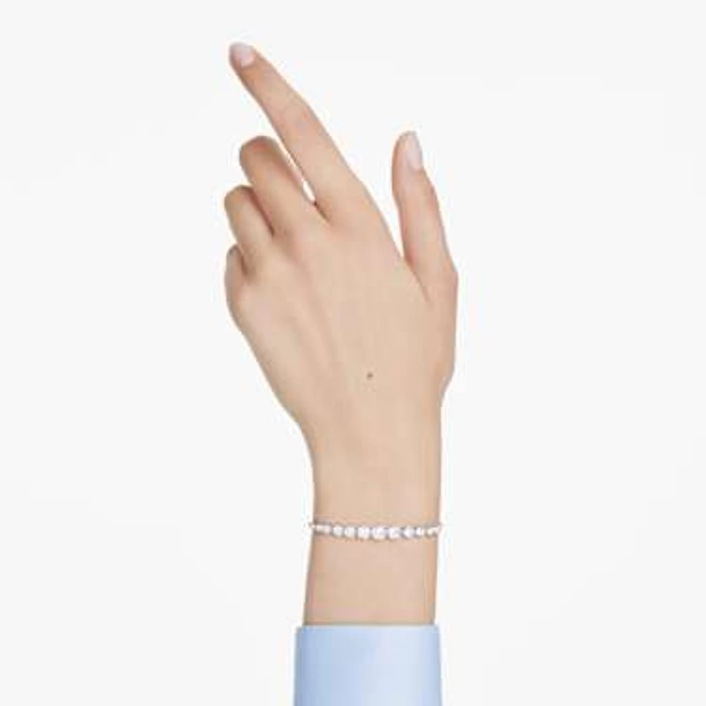 Imber Tennis bracelet, Mixed round cuts, White
