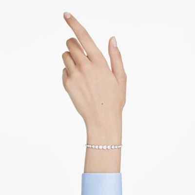 Imber Tennis bracelet, Mixed round cuts, White