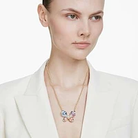 Idyllia pendant and brooch, Mixed cuts, Pavé, Butterfly, Multicoloured, Gold-tone plated by SWAROVSKI