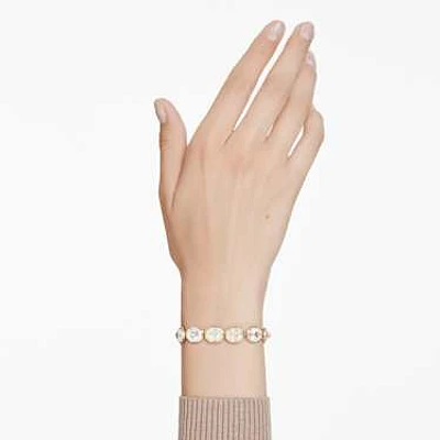 Chroma Tennis bracelet, Octagon cut, Multicolored, Gold-tone plated by SWAROVSKI