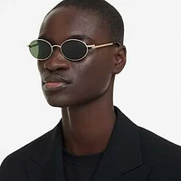 Sunglasses, Oval shape, Green by SWAROVSKI