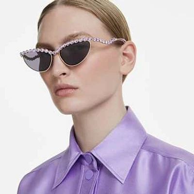 Sunglasses, Cat-eye shape, Purple by SWAROVSKI