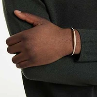 Dextera bangle, Octagon shape, Round cut, White, Gold-tone plated by SWAROVSKI