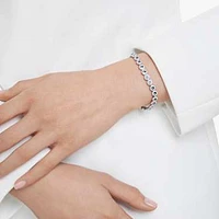 Una Angelic Tennis bracelet, Round cut, Blue