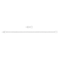 Emily Tennis bracelet, Round cut, White, Rhodium plated by SWAROVSKI