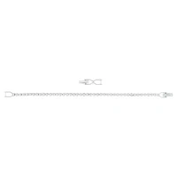 Emily Tennis bracelet, Round cut, White, Rhodium plated by SWAROVSKI