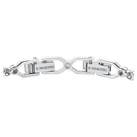 Emily Tennis bracelet, Round cut, White, Rhodium plated by SWAROVSKI