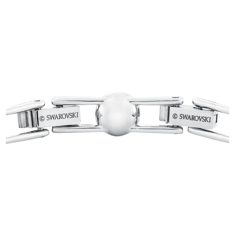 Angelic Tennis bracelet, Round cut, Small, White, Rhodium plated by SWAROVSKI