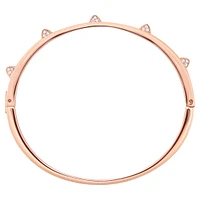 Tactic bangle, White, Rose gold-tone finish by SWAROVSKI