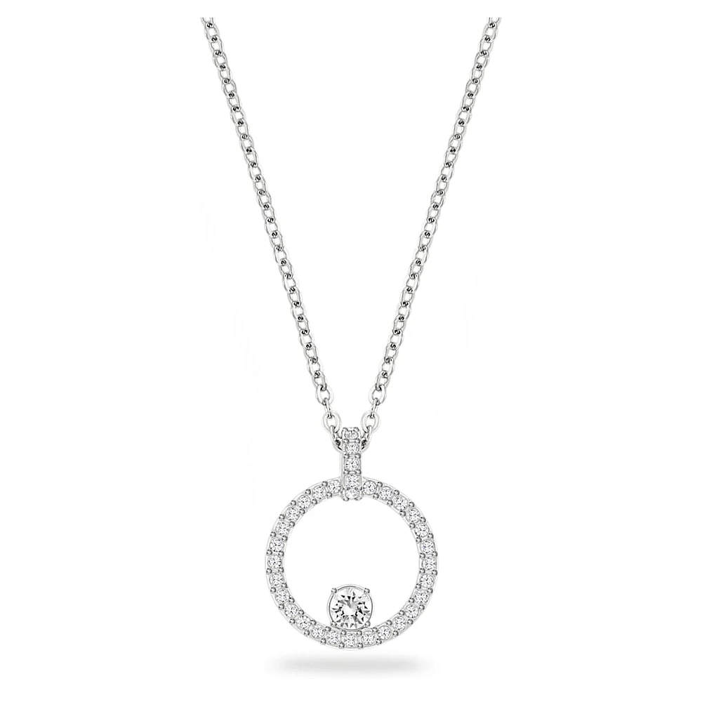 Creativity pendant, White, Rhodium plated by SWAROVSKI