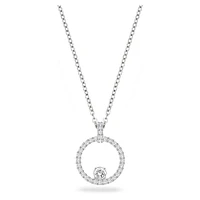 Creativity pendant, White, Rhodium plated by SWAROVSKI