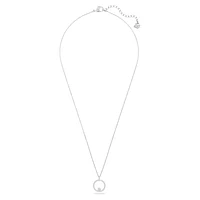 Creativity pendant, White, Rhodium plated by SWAROVSKI