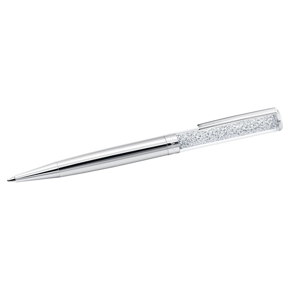 Crystalline ballpoint pen, Silver tone, Chrome plated by SWAROVSKI