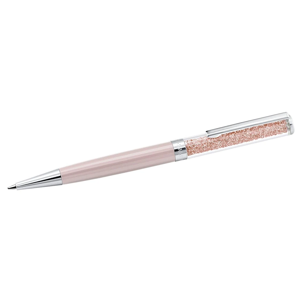 Crystalline ballpoint pen, Pink, Pink lacquered, Chrome plated by SWAROVSKI