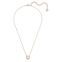 Swarovski Sparkling Dance necklace, Round cut, White, Rose gold-tone plated by SWAROVSKI