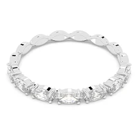 Vittore ring, Marquise cut, White, Rhodium plated by SWAROVSKI