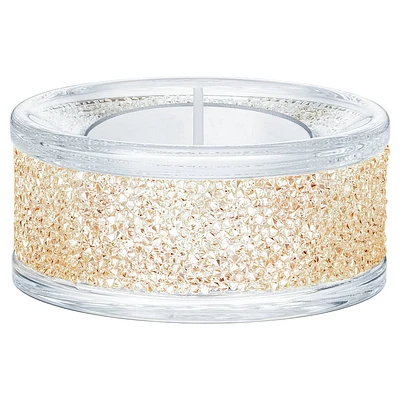 Shimmer tea light holder, Gold tone by SWAROVSKI