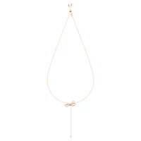 Lifelong Bow necklace, Bow, White, Mixed metal finish by SWAROVSKI