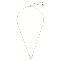 Dazzling Swan necklace, Swan, Pink, Rose gold-tone plated by SWAROVSKI