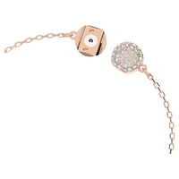 Dazzling Swan bracelet, Magnetic closure, Swan, Pink, Rose gold-tone plated by SWAROVSKI