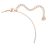 Dazzling Swan pendant, Swan, Pink, Rose gold-tone plated by SWAROVSKI