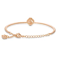 Una bangle, Clover, Pink, Rose gold-tone plated by SWAROVSKI