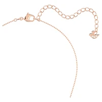 Swarovski Infinity necklace, Infinity and heart, White, Mixed metal finish by SWAROVSKI