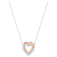 Swarovski Infinity necklace, Heart, White, Mixed metal finish by SWAROVSKI