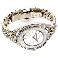 Crystalline aura watch, Swiss Made, Metal bracelet, Gold tone, Champagne gold-tone finish by SWAROVSKI