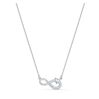 Swarovski Infinity necklace, Infinity, White, Rhodium plated by SWAROVSKI