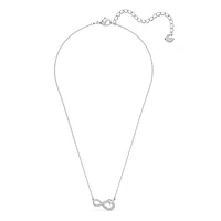 Swarovski Infinity necklace, Infinity, White, Rhodium plated by SWAROVSKI